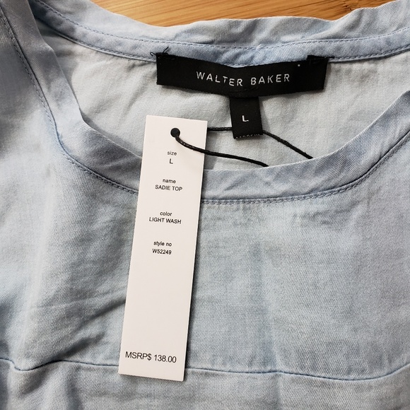 Walter Baker Sadie Cold Shoulder Tie Blouse NWT - Picture 5 of 6